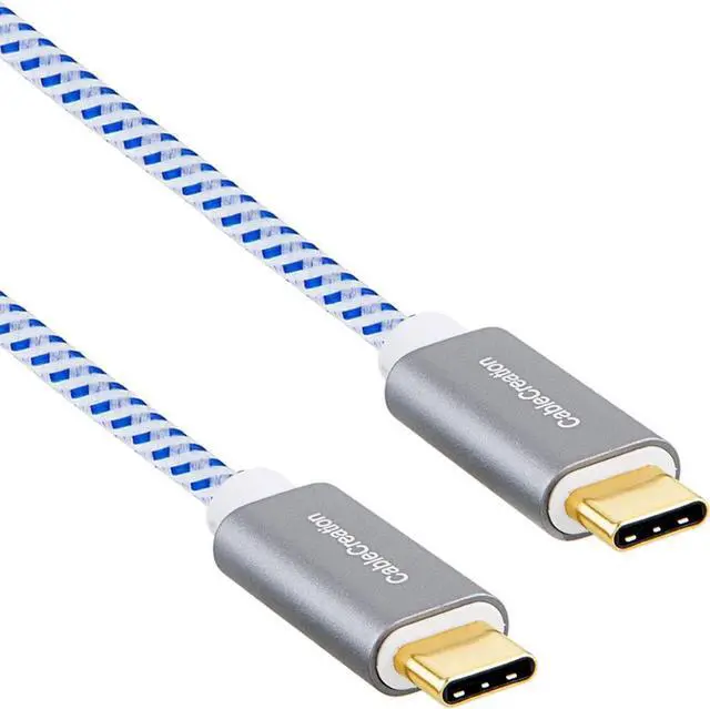 Alt view image 3 of 7 - USB C Cable 10FT 60W USB C to USB C Fast Charging Cable USB Type-C to C Cable Braided 3A 60W 480Mbps Data for MacBook Pro Air iPad Air Pro S21/S20+/S20 Pixel 4/5 etc. 3m Blue