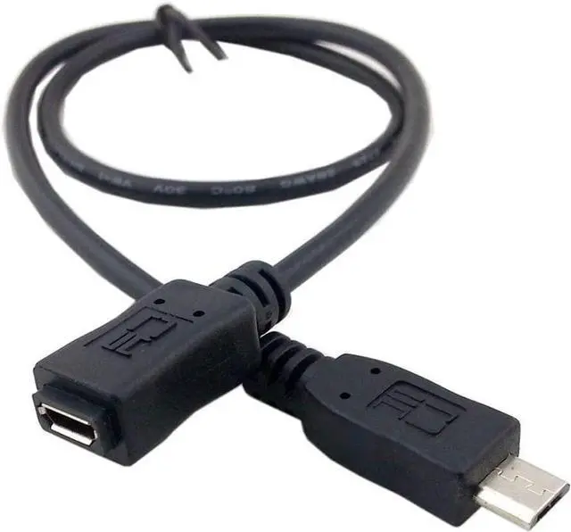 Alt view image 5 of 7 - Micro USB 2.0 Type B 5Pin Male to Micro USB Female Extension Cable 1.64ft Full Pin Connected for Tablet & Phone & MHL & OTG Extension