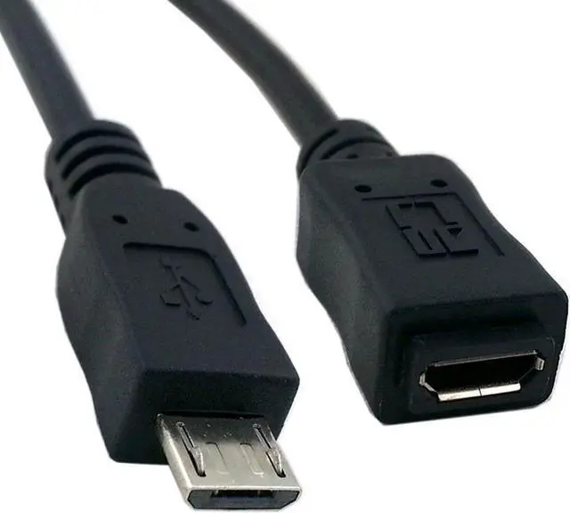Alt view image 2 of 7 - Micro USB 2.0 Type B 5Pin Male to Micro USB Female Extension Cable 1.64ft Full Pin Connected for Tablet & Phone & MHL & OTG Extension
