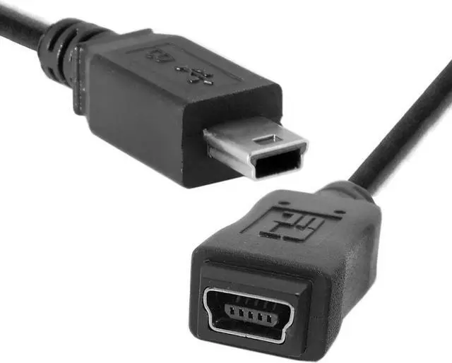 Alt view image 7 of 7 - USB 2.0 Mini USB 5Pin Male to Female Extension Adapter Cable 5ft Mini USB Extension Cable
