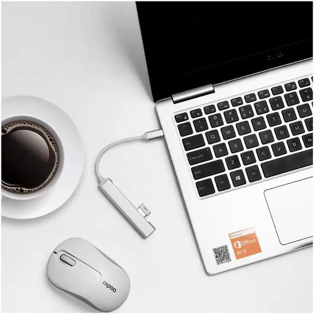 Alt view image 5 of 7 - USB Hub 4 Port USB 3.0 Data Hub for Mobile SSD, MacBook, Mac Pro/Mini, iMac, Chromebook, Surface Pro, USB Flash Drives, Notebook PC, XPS, and More-Silver