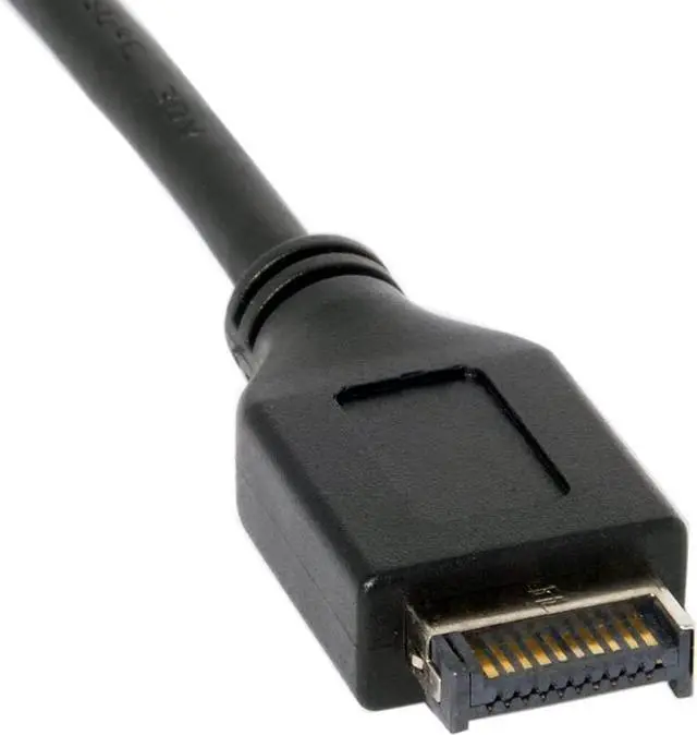 Alt view image 7 of 7 - USB 3.1 Type-E Front Panel Header Male to USB 3.0 Type-A Female Extension Cable 50cm Panel Mount Type