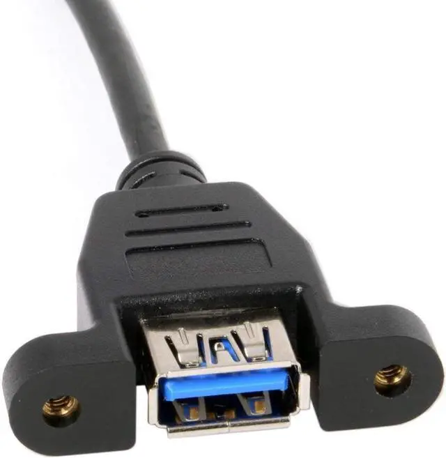 Alt view image 4 of 7 - USB 3.1 Type-E Front Panel Header Male to USB 3.0 Type-A Female Extension Cable 50cm Panel Mount Type