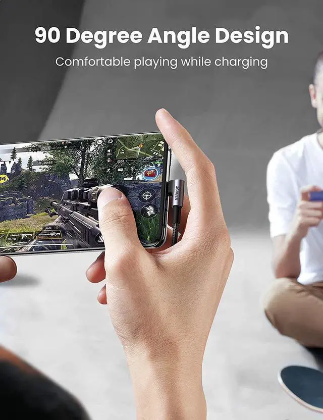 Alt view image 4 of 7 - Right Angle USB C Cable 2 Pack 3FT6FT USB A to Type C Nylon Braided Fast Charging Cable Compatible for iPad Mini 6 Air 4 Samsung S21 Note20 Z Flip Z Fold PS5 Controller Nintendo Switch and More