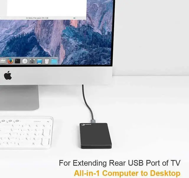 Alt view image 3 of 7 - Short USB to USB Cable, USB 3.0 Type A Male to Male Cable, Compatible with External Hard Drive, Camera, Handwriting Board, Radiator and More, Space Gray, Aluminum Case, 1.6ft