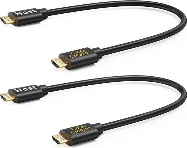Main image of 2-Pack Micro USB Male to Male OTG Cable Compatible with DJI Spark and Mavic, PS4, Android Phone and Tablet, DAC and More,8 inch / 20CM