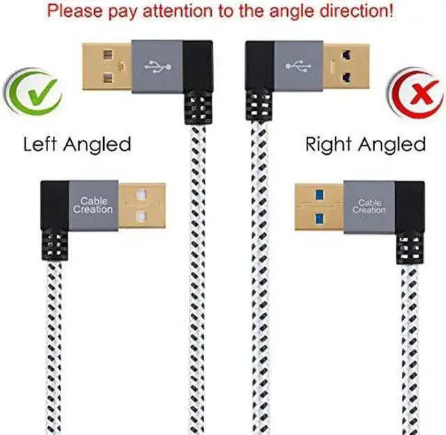 Alt view image 3 of 7 - Short USB 3.0 Extension Cable, 2-Pack Left Angle USB 3.0 Male to Male Extender Cord, 90 Degree USB 3.0 Adapter, Space Gray Aluminum