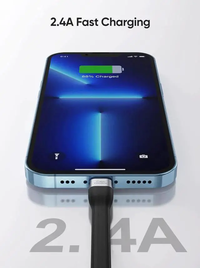 Alt view image 2 of 7 - [MFi Certified] iPhone Charging Cable Short 15 cm, USB to Lightning Cable iPhone Fast Charging Cable Compatible with iPhone 14/14 Pro Max/13/12/12 Pro/11/X/XR/8/8 Plus/7/6S/6/SE, iPad