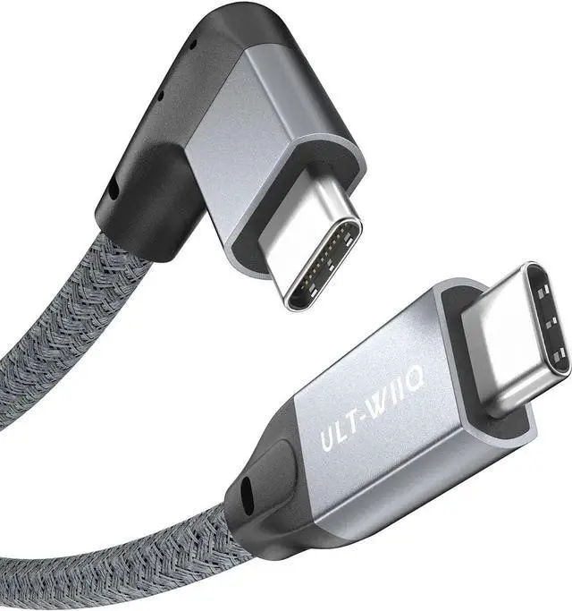 Main image of USB C to USB C Cable 100W, 20Gbps 90 Degree Right Angle 4K@60Hz Video Output Cable (USB C 3.1 & 3.2 Compatible) with E-Marker for Thunderbolt 3, Oculus Quest, MacBook, iPad Pro, Pixel, Switch, 3.3FT