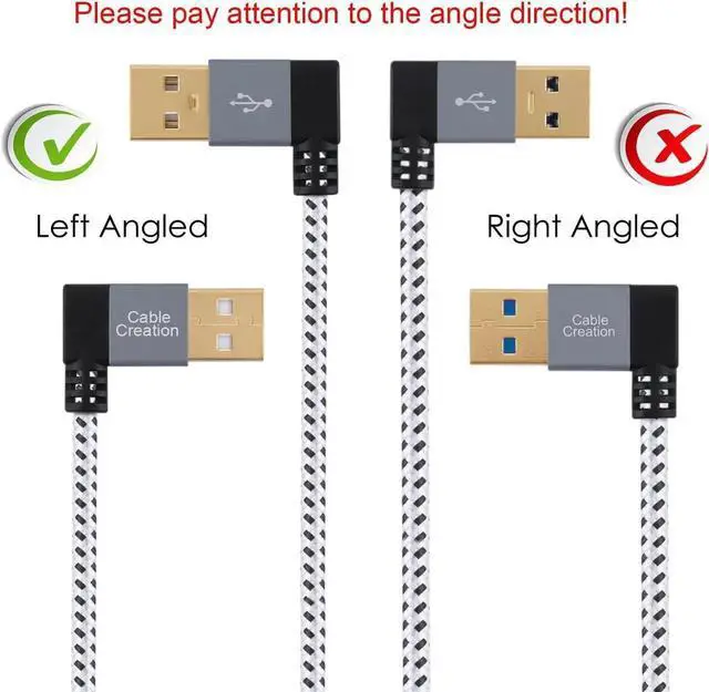 Alt view image 3 of 5 - 2 Pack L Shape Micro USB Cable, 90 Degree Micro USB Data Charging Cable 3 FT, Compatible with Samsung Galaxy S7 Edge, Moto G5, PS4, Space Gray