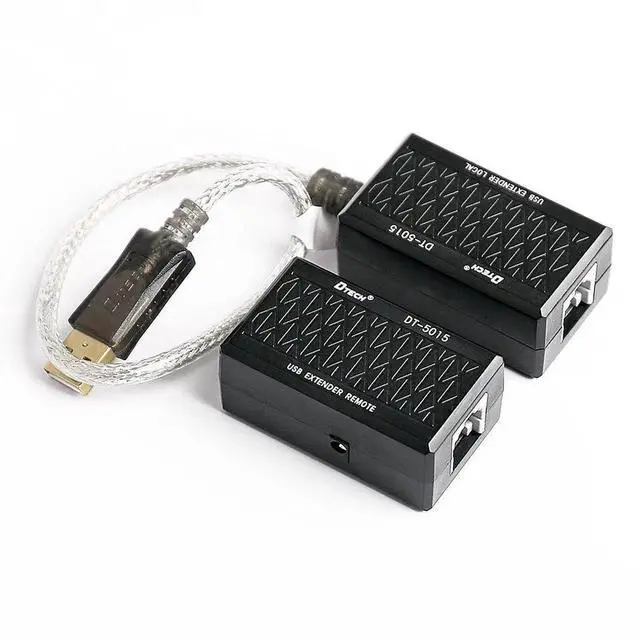 Alt view image 3 of 7 - USB Extension Adapter USB to RJ45 Extender Over Cat5 Cat5e Ethernet Cable Set Connection up to 200ft