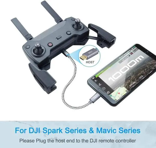 Alt view image 5 of 7 - Micro USB to Micro USB OTG Cable, Male to Male, Compatible with DJI Spark and Mavic, PS4, Owlet, Android Phone and Tablet, DAC and More,8 inch / 20CM