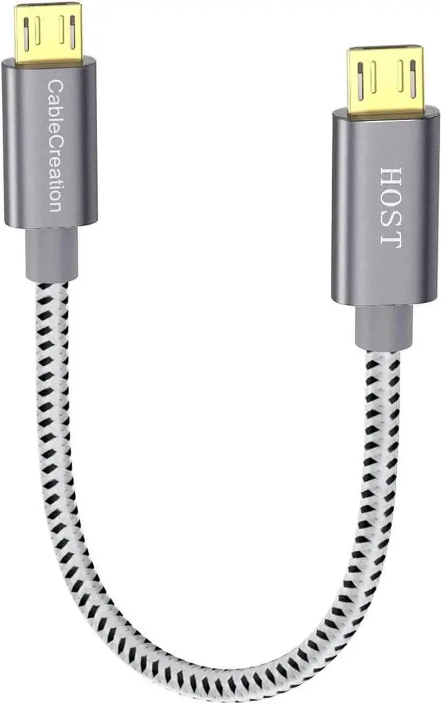 Main image of Micro USB to Micro USB OTG Cable, Male to Male, Compatible with DJI Spark and Mavic, PS4, Owlet, Android Phone and Tablet, DAC and More,8 inch / 20CM