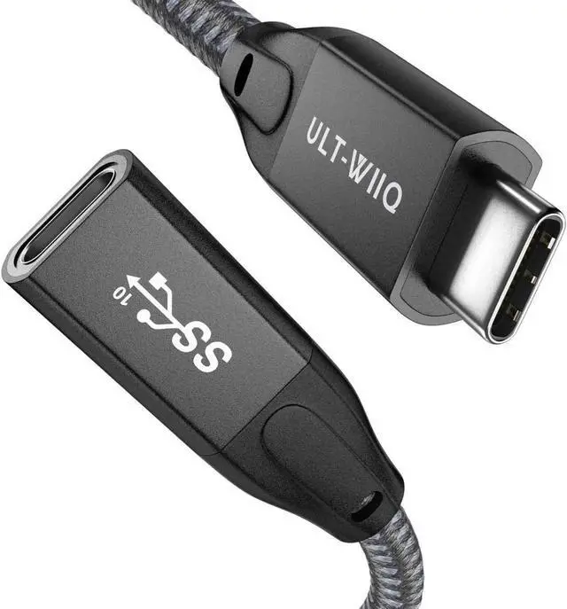 Main image of USB C Extension Cable 6.6Ft, USB 3.2(10gbps) Type C Male to Female Extender Cord Fast Charging & Sync for Nintendo Switch, M1 MacBook Pro Air, Dell XPS, Magsafe Charger iPhone 12 and More