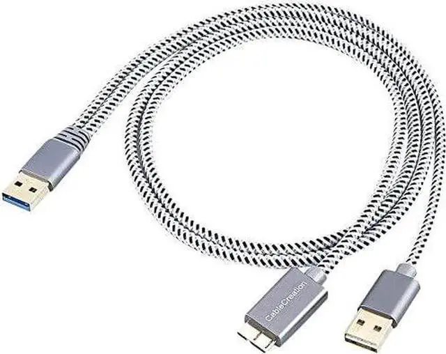 Alt view image 7 of 7 - External Hard Drive Cord, USB 3.0 to Micro USB Y Cable with USB 2.0 Charge Cord, Compatible Samsung Note 3, External Hard Drive, HD Camera