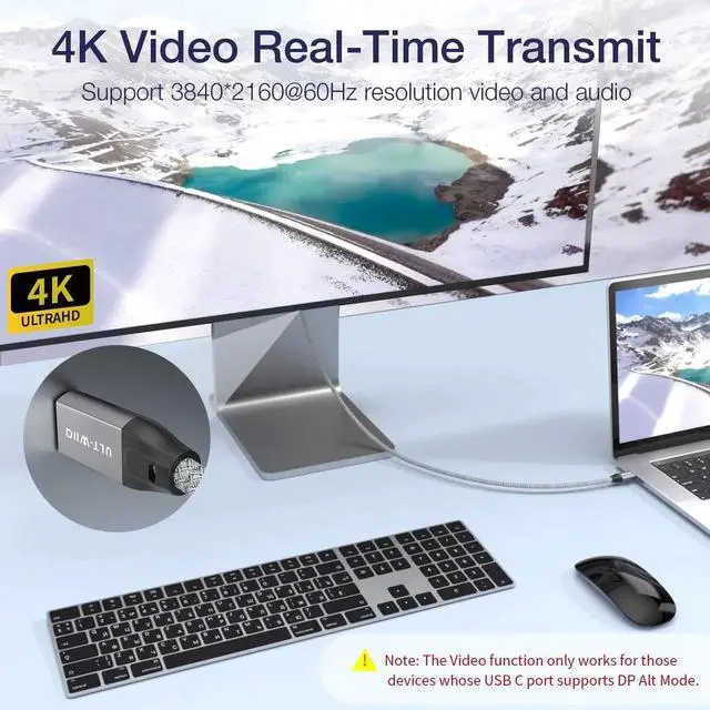 Alt view image 3 of 7 - USB C to USB C 3.2 Cable 6.6FT, 100W & 20Gbps USB 3.2 Gen 2X2 Cable, 4K@60Hz Video Cord with E-Marker for Thunderbolt 3/4, Oculus Quest, iMac, MacBook, Dell XPS, iPad Pro, Galaxy S21, Switch etc