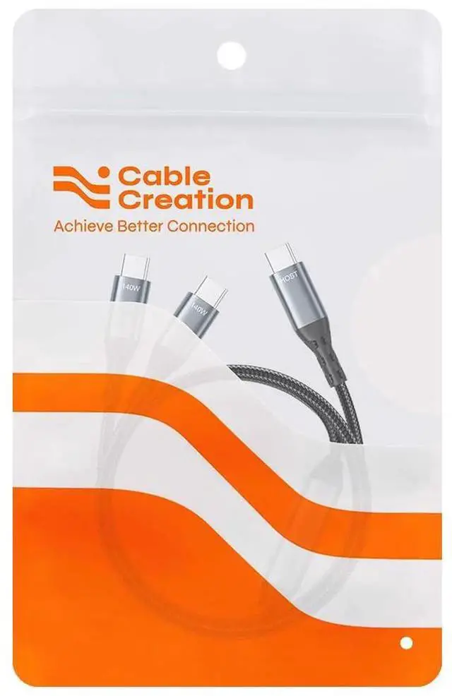 Alt view image 3 of 7 - USB C Cable,4 ft 1.2M 2-in-1 USB C to USB C Cable 140W Max,Fast Charging for iPhone 16/16 Pro/16 Pro Max/16 Plus/15 Series,Galaxy S24,MacBook Air/Pro,Thinkpad,iPad,and More(USB 2.0,Braided,Black)