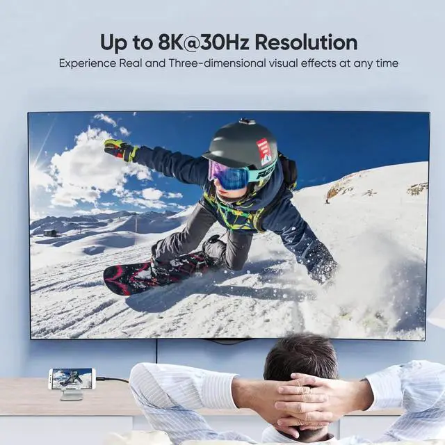 Alt view image 5 of 7 - USB 4 Cable for Thunderbolt 4/3, [USB-IF Certified] 2.6FT 40Gbps 100W USB C Cable, 8K 30Hz or Dual 4K 60Hz Video, Compatible with USB-C Docking Station, Hub, eGPU and More, 0.8M