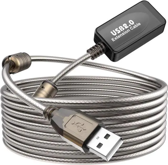 Main image of USB 2.0 Extension Cable 50ft, Type A-Male to A-Female Active Repeater Extender Cord Compatible with Game Consoles, Printer, Camera