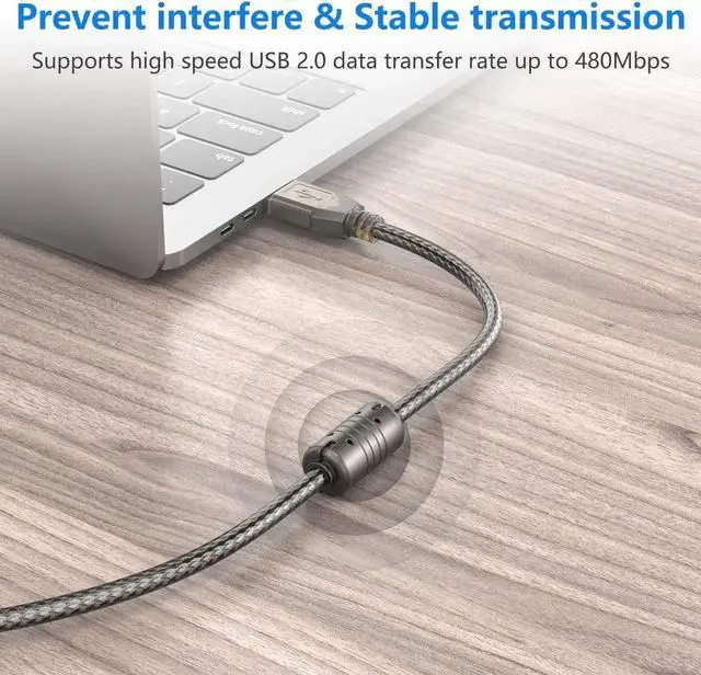 Alt view image 7 of 7 - USB 2.0 Extension Cable 50ft, Type A-Male to A-Female Active Repeater Extender Cord Compatible with Game Consoles, Printer, Camera