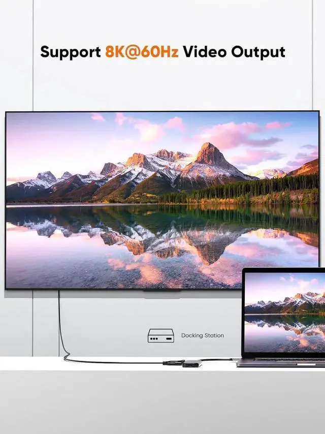 Alt view image 2 of 7 - USB 4 Cable 3.3FT, 40Gbps, 240W, 8K@60Hz HD Display USB C Thunderbolt Cable Compatible with Thunderbolt 4/3, iPhone 16, MacBook, XPS, Surface, Docking, SSD and USB-C Devices