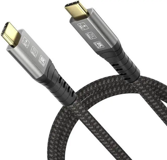 Main image of USB4 Cable Compatible with Thunderbolt 3 4 1.8M 6FT 8K 5K Extension Cable M/M USB-C 8K@30Hz 4K 60Hz Video 40Gbps Data Transmissions Rate 20V 5A 100W Power Delivery