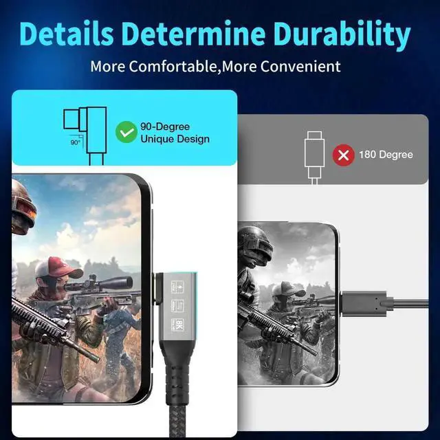 Alt view image 2 of 7 - USB4 8K Cable 1.2M Thunderbolt 4 Compatible USB 4 Type-c Extension Cable Ultra HD 8K@60Hz 100W Charging 40Gbps Data Compatible with External SSD eGPU 1xBend 1x Straight