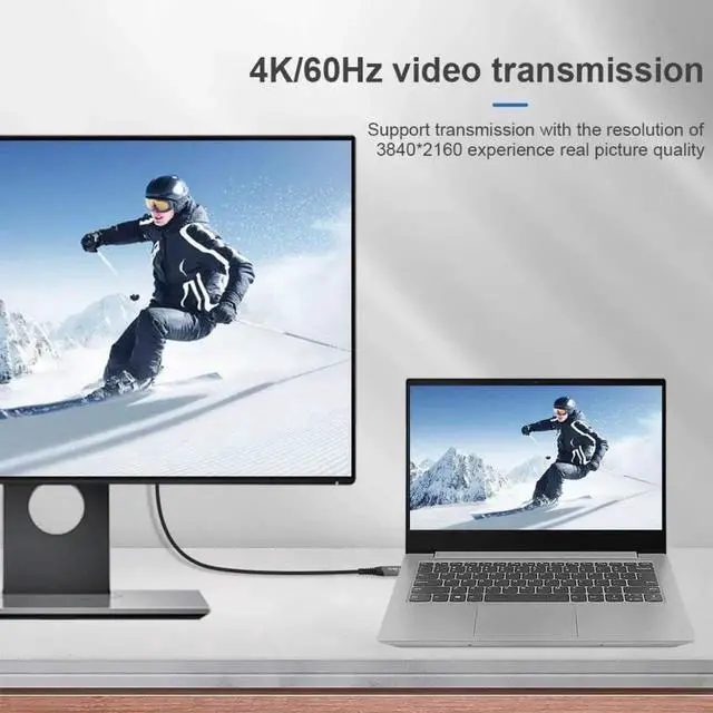 Alt view image 4 of 7 - USB4 Type C Cable 40Gbps with 100W Charging UHD 8K 5K 4K@60Hz USB4.0 Compatible with Thunderbolt3/4 1.0M