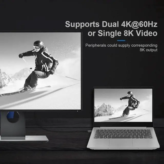 Alt view image 7 of 7 - USB4 Type C Cable 40Gbps with 100W Charging UHD 8K 5K 4K@60Hz USB4.0 Compatible with Thunderbolt3/4 1.0M