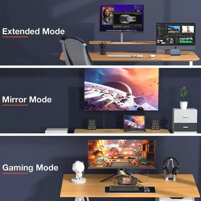 Alt view image 5 of 7 - USB C to Displayport 1.4 Cable Support 8K@60Hz, 4K@144Hz, 32.4Gbps Type C to DP Cord Compatible Thunderbolt 4/3 & USB4 for iPad, MacBook Pro M1 M2/Air, Surface, iMac, XPS and More (6.6FT)