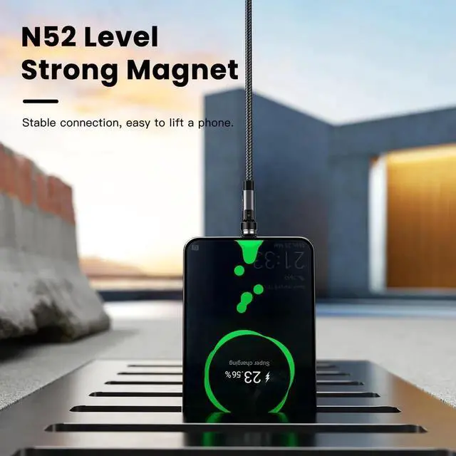 Alt view image 4 of 7 - Magnetic Charging Cable 4 Pack(3.3/3.3/6.6/6.6ft), Fast Charging & 480Mbps Data Transfer, CarPlay, 540°Rotation, Universal Compatibility, USB C Type-C Micro