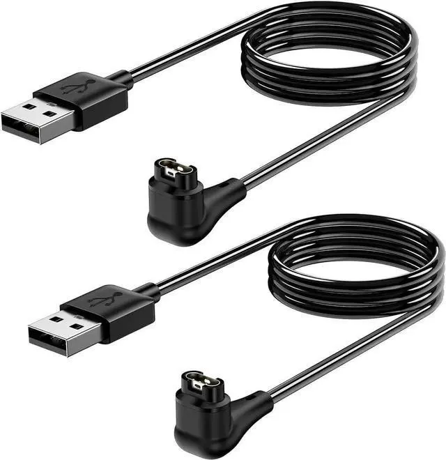Main image of 2 Pack Charging Cable Charger for Garmin Watch Fenix 7 7S 7X 6 6S 6X 5 5S, Forerunner 245 945, Instinct 2 2S, Vivoactive 4 4S 3, Vivosmart 5, 3.3FT Upgraded Lay-flat Charging Cord for Garmin
