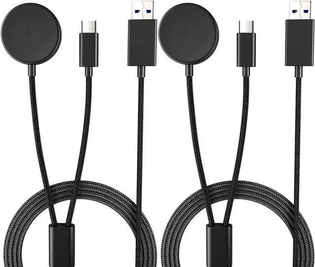 Main image of Compatible with Samsung Galaxy Watch 6 Charger Cable 2 in 1 Charging Cable for Galaxy Z Flip5/Z Fod5/Z Flip4/Fod4/S23/ S22/S21/S20 Galaxy Watch 6/6 Classic/5/4/3/Active Watch(2 Pack)