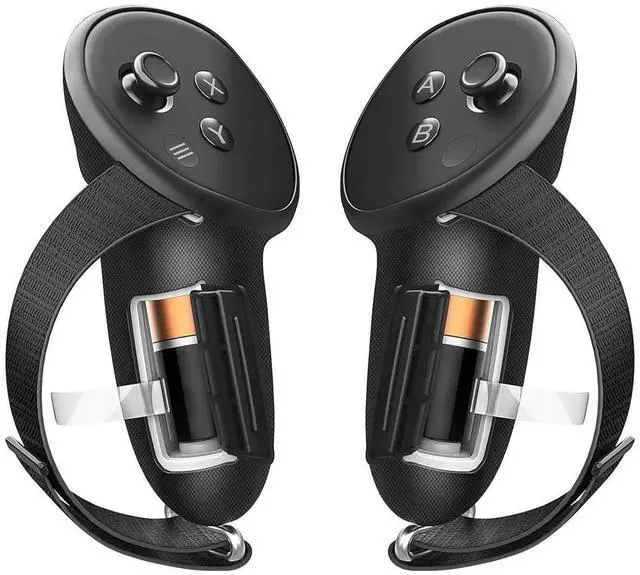 Main image of VR Controller Grips Compatible with Oculus/Meta Quest 3S / Quest 3 Accessories, Non-Slip Handle Cover Hand Strap with Battery Opening Cover (Not for Charging Dock)