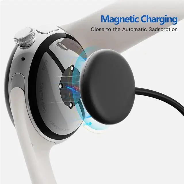 Alt view image 7 of 7 - 2 Pack Charger Compatible for Google Pixel Watch 3, Pixel Watch 2, Fitbit Google Ace LTE Charger Cable, Fast Charging, Type C Port Magnetic Charging Smartwatch Cable 3.3ft/1M