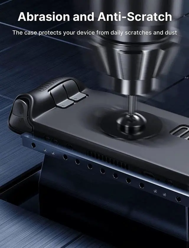 Alt view image 5 of 7 - Protective Case for Steam Deck Silicone Soft Cover Protector with Full Protection Shock-Absorption Anti-Scratch Design - Black
