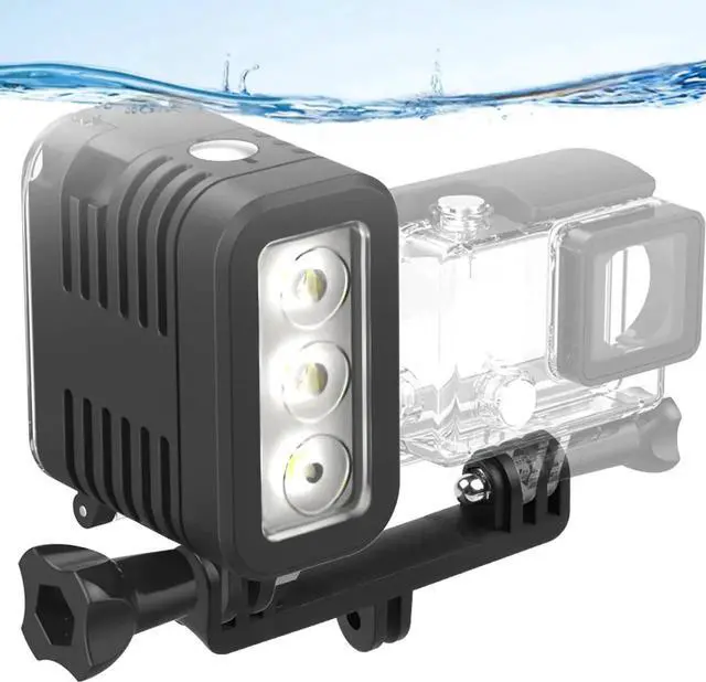 Main image of Diving Light High Power Rechargeable Dimmable Waterproof LED Video Light Fill Night Light for GoPro Hero 12/11/10/9/8/7/5/6/5/4/3+/3/2 Fusion Session SJCAM AKASO DJI OSMO Action Camera