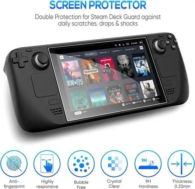 Alt view image 2 of 7 - Upgraded Protective Case for Steam Deck with Screen Protector Soft TPU Protector Cover Accessories Kit with Anti-Collision Easy In Standallation Design