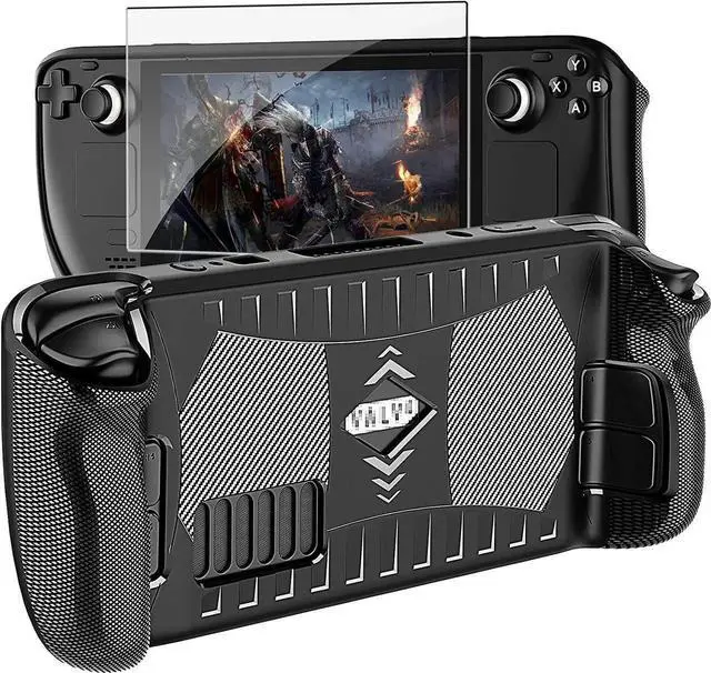 Main image of Upgraded Protective Case for Steam Deck with Screen Protector Soft TPU Protector Cover Accessories Kit with Anti-Collision Easy In Standallation Design