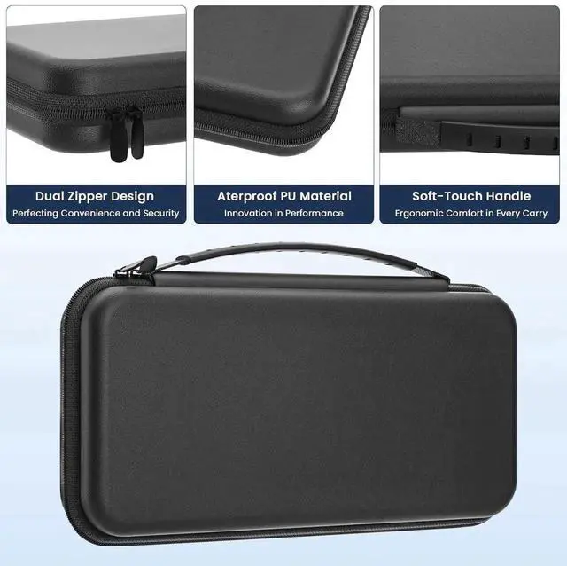 Alt view image 3 of 7 - Travel Carrying Case for Nintendo Switch 2 2025, Nintendo Switch 2 Carrying Case with 2 Packs Screen Protector 10 Game Cartridges and Pocket for Switch 2 Accessories
