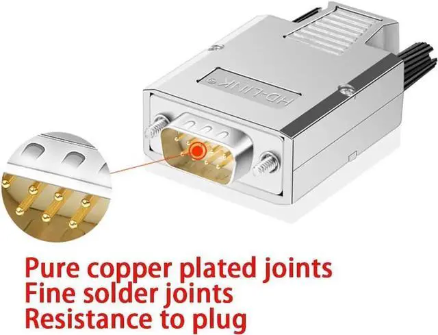 Alt view image 2 of 6 - 2PCS DB9 Breakout Connector, Solderfree Metal Shell RS232 D-SUB Serial to 9-Pin Port Terminal Male Adapter Connector Breakout Board with Case
