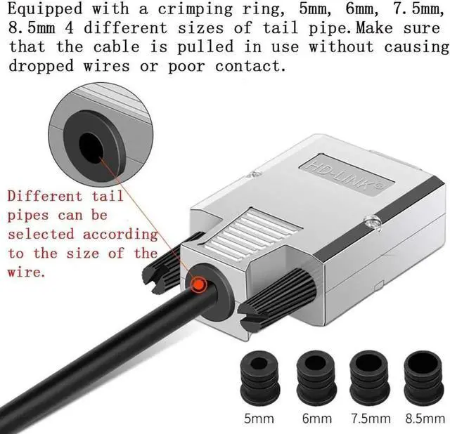 Alt view image 5 of 6 - 2PCS DB9 Breakout Connector, Solderfree Metal Shell RS232 D-SUB Serial to 9-Pin Port Terminal Male Adapter Connector Breakout Board with Case