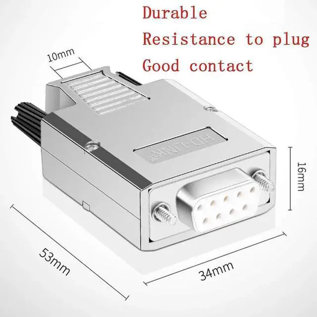 Alt view image 4 of 6 - 2PCS DB9 Breakout Connector, Solderless Metal Shell RS232 D-SUB Serial to 9-Pin Port Terminal Female Adapter Connector Breakout Board with Case