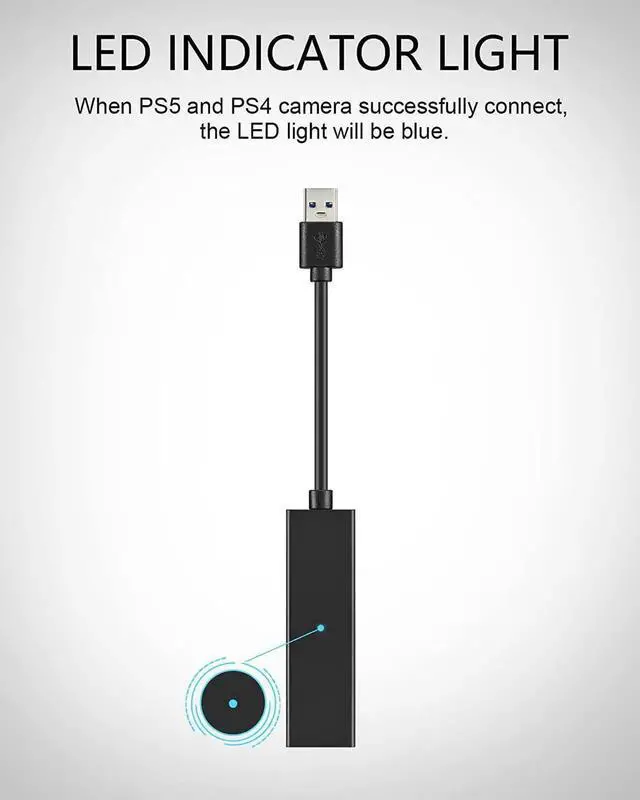 Alt view image 5 of 7 - PS VR Adapter Cable Camera Adapter for PS5 PS4 Play Standation Camera ps4 Mini Camera Adapter for PSVR Games USB3.0 PS VR on PS5 Play Standation 5 Male to Female for VR Game
