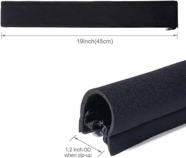 Alt view image 4 of 7 - Cable Management Sleeve Cord Management System for TV / Computer / Home Entertainment 19 - 20 inch Flexible Cable Sleeve Wrap Cover Organizer 4 Piece - Black