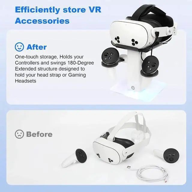 Alt view image 5 of 7 - Charging Dock for MetaQuest 3S, Vertical Charging Stand, Compatible for Quest 3S/Quest 3/Quest 2 VR Controller Holder