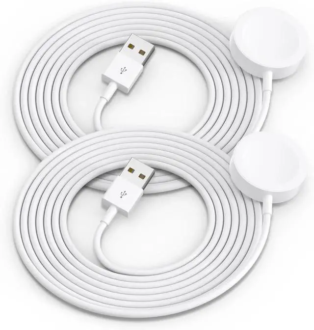 Main image of 2 Packs for Apple Watch Charger Magnetic Fast Charging Cable [Portable] Magnetic Wireless Charging Compatible with iWatch Series Ultra/10/9/8/7/6/SE/5/4/3/2 - [3.3FT]
