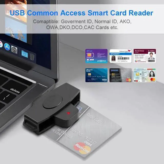 Alt view image 2 of 7 - Type C CAC Card Reader Military USB C Common Access CAC Smart Card Reader Credit Card Reader/CAC Chip Card Reader Compatible with Android Phones MacBook Pro iMac Other Type C Laptops