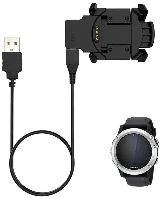 Alt view image 4 of 5 - Charger for Fenix 3/Fenix 3 HR/Quatix 3/ Tactix Bravo/ D2 Bravo, Replacement Charging Cable Cord for Garmin Fenix 3 Heart Rate Smart Watch [3.3ft/1m]