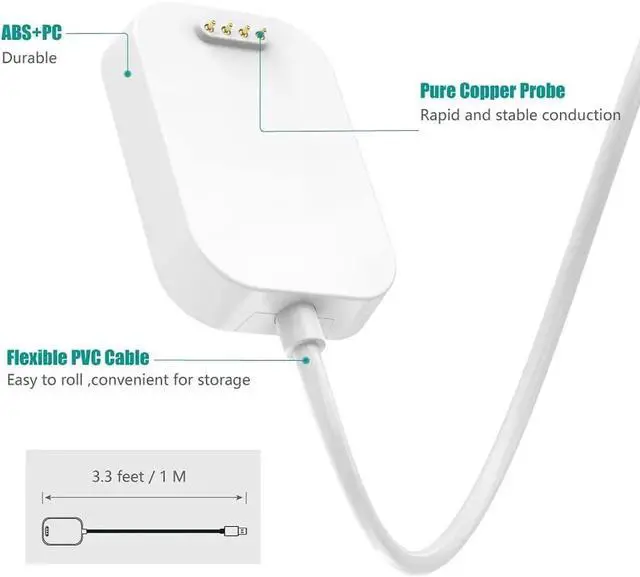 Alt view image 3 of 7 - Compatible with Verizon Gizmo Watch 3 2 1 Charger, Replacement Charging Cable Magnetic Dock Cradle Accessories for Gizmo Watch Kids Smartwatch - 2 Packs